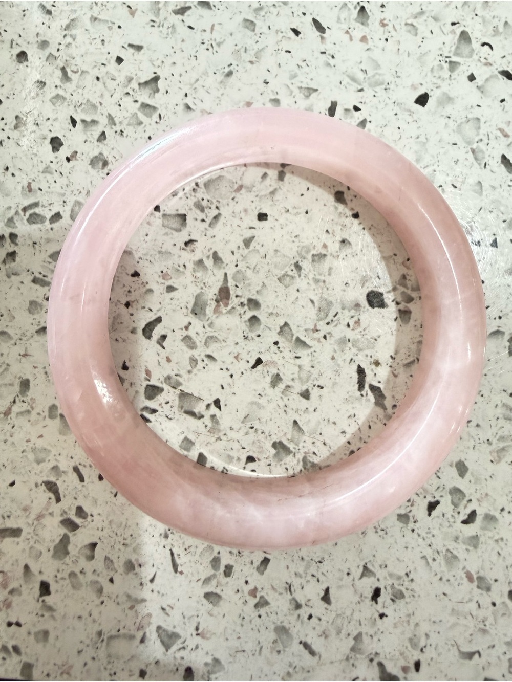 58.8mm Rose Quartz Bangle/Love Crystal，Soft Pink Gemstone Bracelet